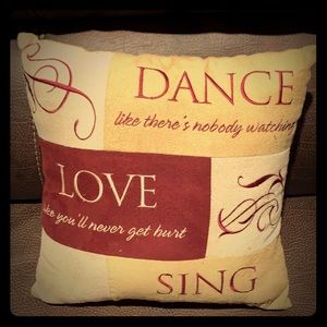 Dance, Love, Sing Throw pillow